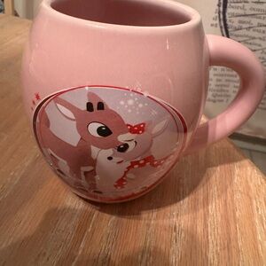 Charming Pink Reindeer Mug